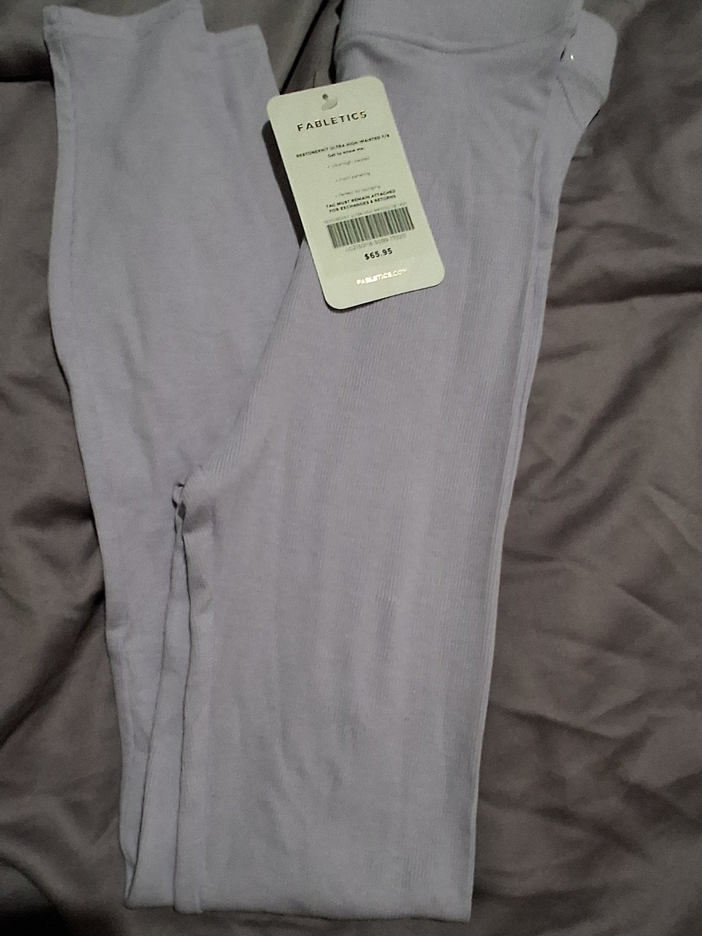 Fabletics  Light Lavender Ribbed Leggings Xs
